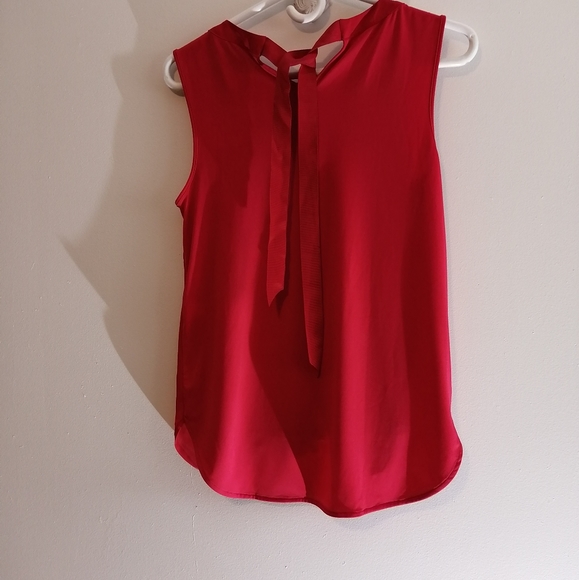 ❤️41 HAWTHORN Bright Red Sleeveless Keyhole Blouse - Picture 2 of 8
